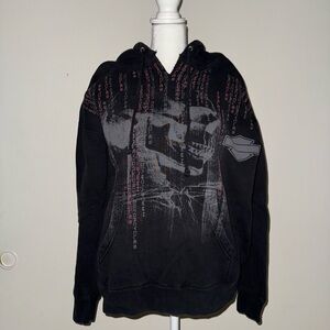 Harley Davidson Graphic Early 2000s Hoodie